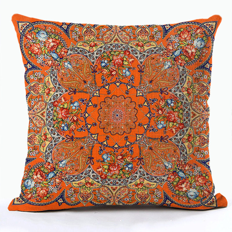 Persian-Style Kilim Cushion Cover – Handmade Vintage Carpet Pillow