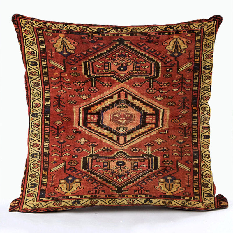 Persian-Style Kilim Cushion Cover – Handmade Vintage Carpet Pillow