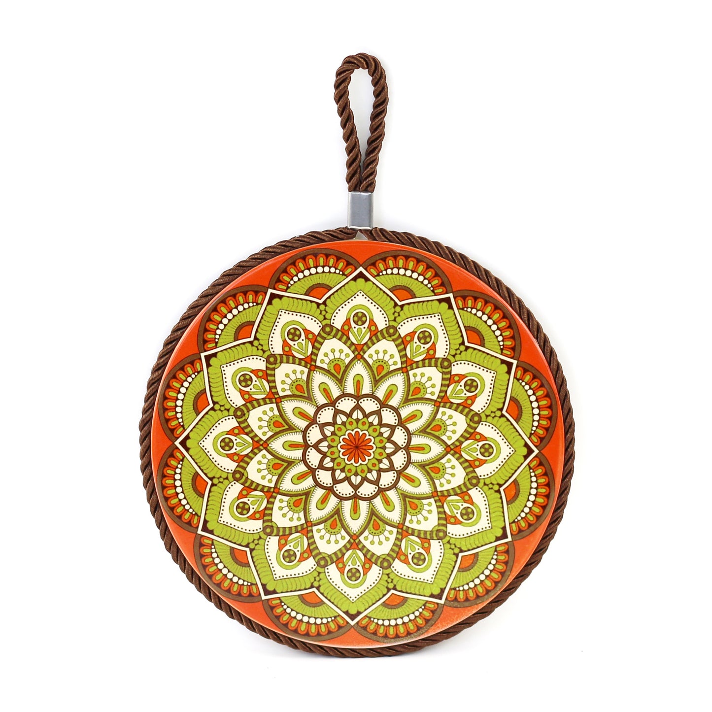 Handmade Pattern Ceramic Heat Pads – Heat-Resistant Kitchen Trivets – Decorative Counter Mats Set of 2