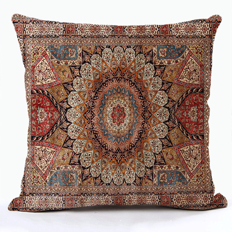 Persian-Style Kilim Cushion Cover – Handmade Vintage Carpet Pillow